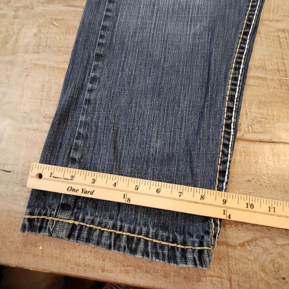 Evolution In Design Men's Jeans Size 40 Blue Distressed Baggy Denim 37x32 - Picture 5 of 11